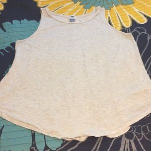 Cream with Gold Sparkle Sleeveless Blouse